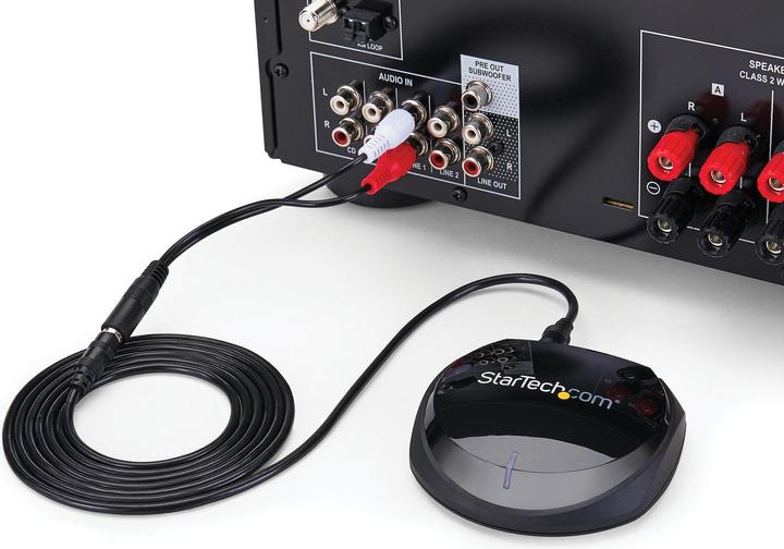 Actual product image StarTech COM Bluetooth 5.0 Audio Receiver - NFC and aptX Support - Wolfson DAC - 2 channel RCA audio (Receiver)
