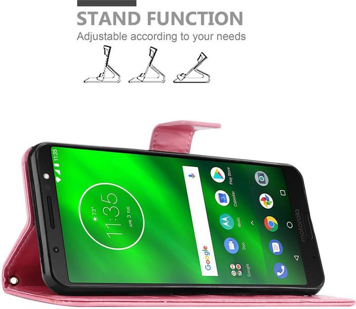 Actual product image Cadorabo Flower Book Cover (Motorola Moto G6 Plus)