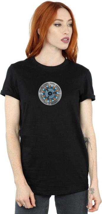 Immagine prodotto Avengers Endgame Tony Stark Heart Maglietta Ampia Donna (5XL)