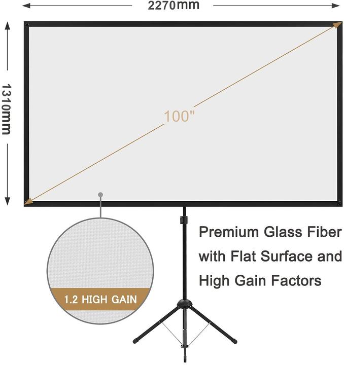 Produktbild Excelimage Beamer Leinwand mit Stativ