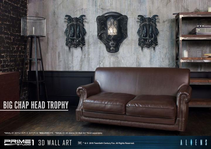 Actual product image Prime 1 Studio Alien plaque murale 3D Big Chap Head Trophy 58 cm