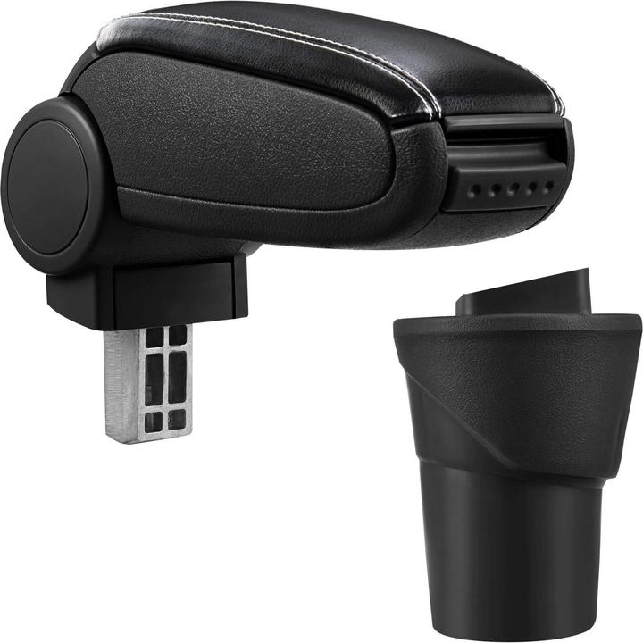 Image du produit Pro-Tec Accoudoir central Nissan Micra K13 avec compartiment de rangement Similicuir noir avec coutures