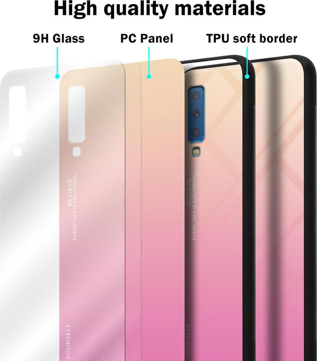 Produktbild Cadorabo TPU 2 Farben Glas Cover (Samsung Galaxy A7 (2018))