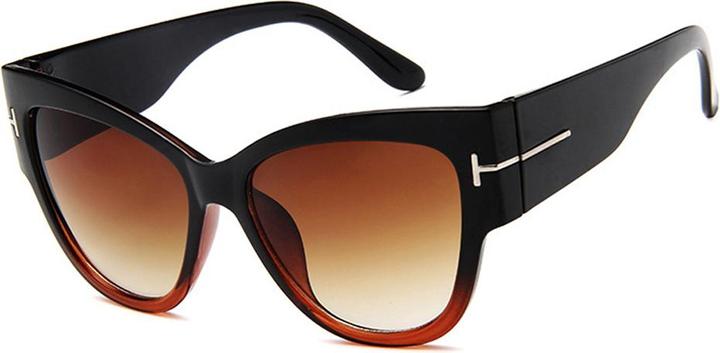 Produktbild Techsuit - Sunglasses (9778) - for Women with PC Frame and Lens, Cat Eye - Black / Brown