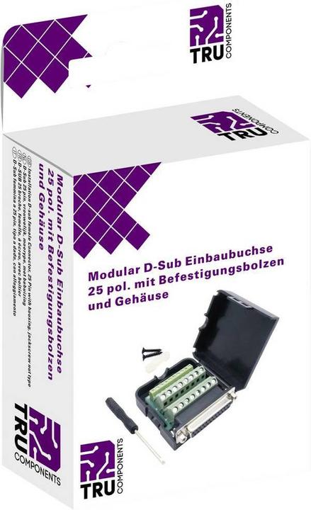 Produktbild Tru Components D-SUB Buchsenleisten-Set Polzahl 25 Schrauben 1 St.
