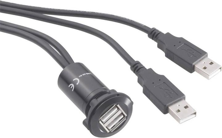 Actual product image Tru Components USB double socket 2.0