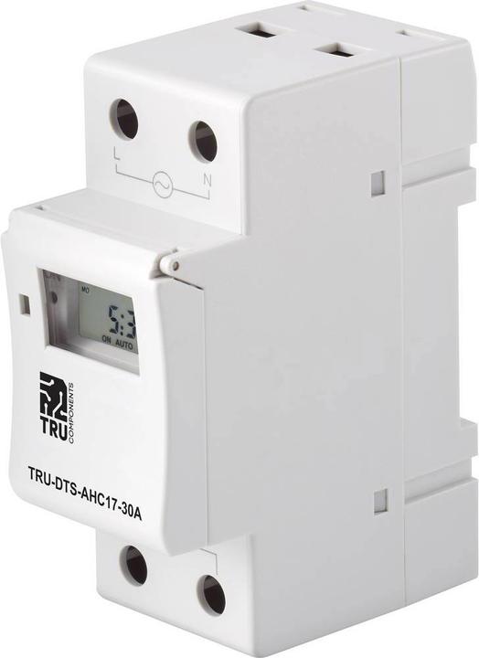 Immagine prodotto Tru Components Tensione di funzionamento: 230 V/AC TRU-DTS-AHC17-30A 1 contatto in scambio 30 A 250 V/AC Programma