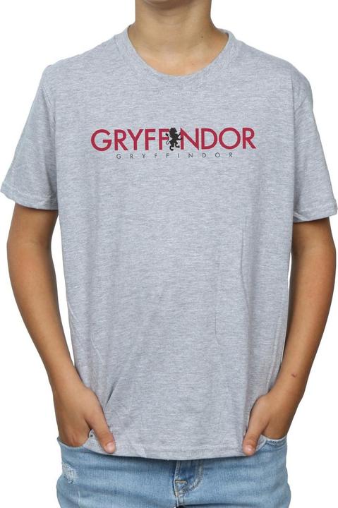 Actual product image Boys Gryffindor Text T-Shirt (128)