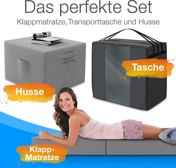 Produktbild Bestschlaf Klappmatratze inkl. Husse & Transporttasche (90 x 200 cm, Schaumstoffkern)