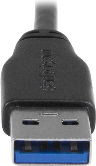 Actual product image StarTech 50cm Slim Micro USB 3.0 cable left angled - USB 3.1 Gen 1 (5 Gbit/s) connection cable (0.50 m, USB 3.2 Gen 1)