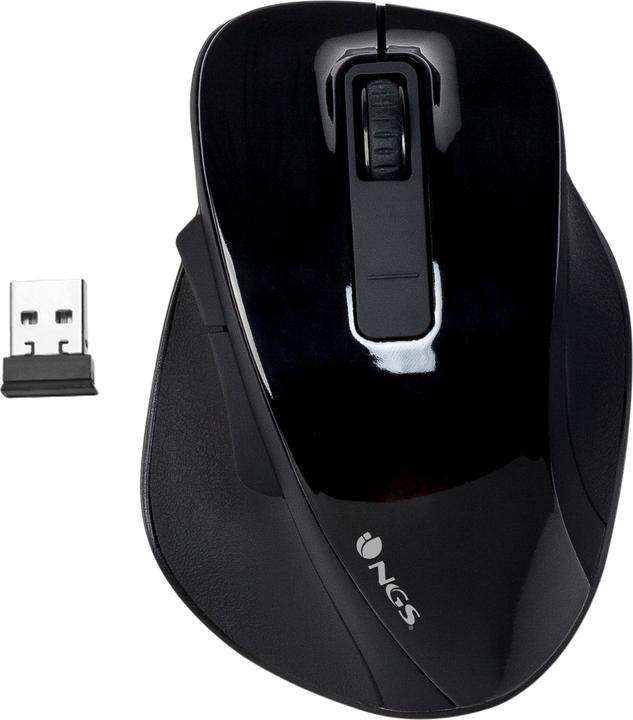 NGS Mouse ad arco destro RF ottico senza fili da 1600 DPI (Senza fili)