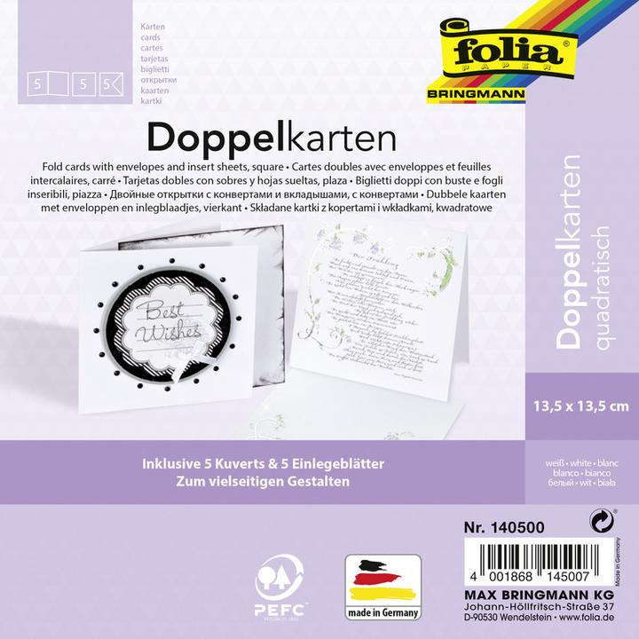 Image du produit Folia Carte vierge (5 pcs)