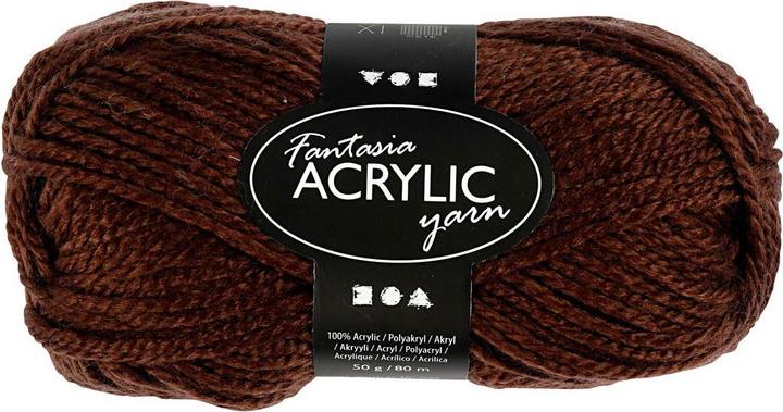 Actual product image Creativ Company Fantasia acrylic yarn brown, 80 m (80 m)