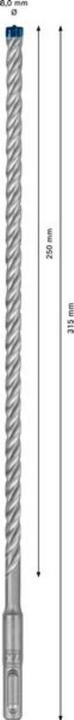 Actual product image Bosch Professional Zubehör EXPERT SDS plus-7X hammer drill, 8 x 250 x 315 mm (8 mm)