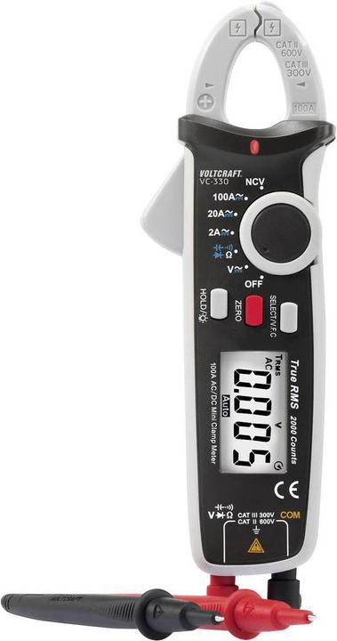 Immagine prodotto Voltcraft Pinza amperometrica AC/DC TrueRMS (CAT II 600V, CAT III 300V)
