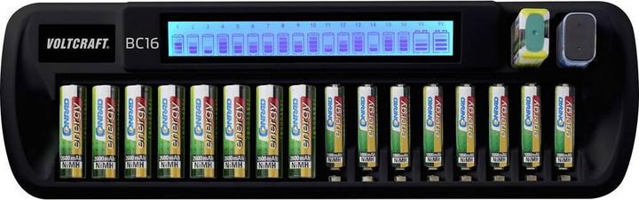 Immagine prodotto Voltcraft Caricatore per celle rotonde BC16 (1 pz., 9V Block, AAA, AA, Batteria + Caricabatterie)