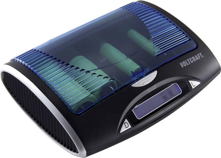 Actual product image Voltcraft Universal charger P600-LCD with USB (4 pcs., AA, AAA, 9V Block, C, D, Chargers without battery)
