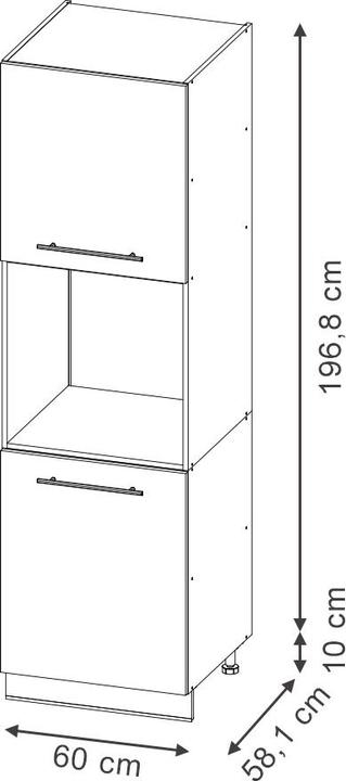 Immagine prodotto Vicco Herdumbauschrank Fame-Line (60 x 60 x 206 cm)
