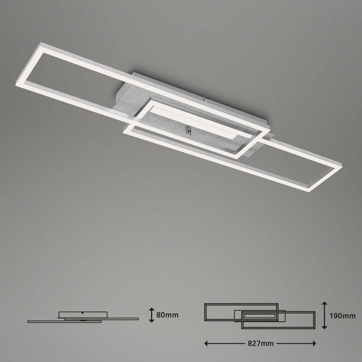 Immagine prodotto Briloner Plafoniera a LED, alluminio spazzolato, LED/40W (4400 lm)
