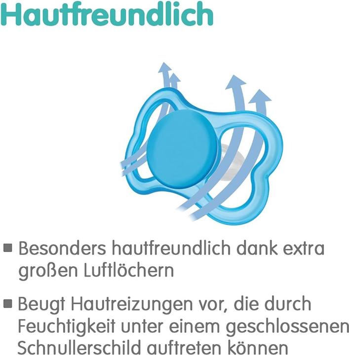 Produktbild MAM Air Silikon Schnuller, 2 Stück, 6-16 Monate (2 x, 6 - 16 Monate)