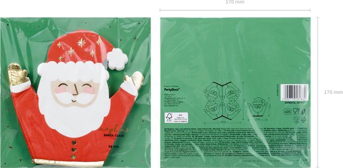 Produktbild Partydeco Weihnachtsservietten (20 x, 16 x 15 cm)