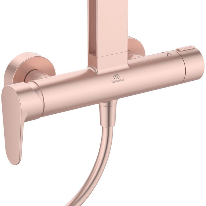 Actual product image Ideal Standard Shower system Alu+: Ceraflow shower mixer 2 shelves, 2F hand shower, 2F overhead shower