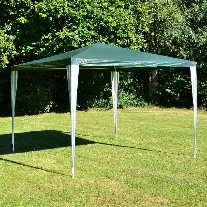 Actual product image VCM Pavillon 3x3 m in grün PE Plane Partyzelt Gartenzelt Stahlgestell Festivalzelt (300 cm, 300 cm)