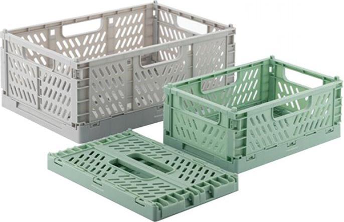 InnovaGoods 3x boîtes de rangement empilables et pliables (20 x 15 x 9 cm, 30 x 20 x 12 cm)