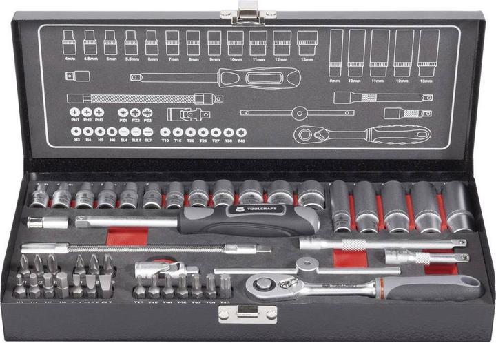 Actual product image Toolcraft Socket wrench set metric 1/ (6.3 mm)