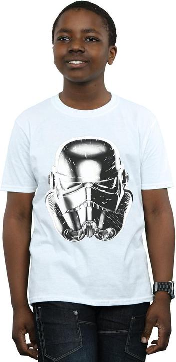 Actual product image Star Wars Boys Stormtrooper Warp Speed Helmet T-Shirt (152, 158)