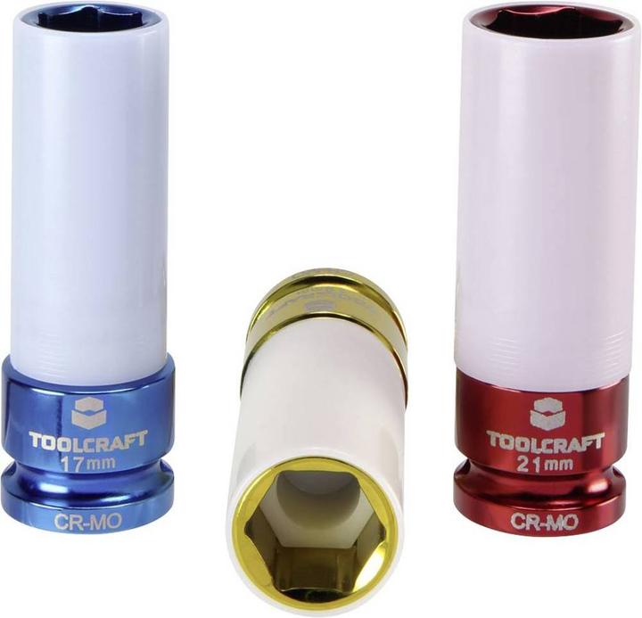 Produktbild Toolcraft Schlagschrauber-Nuss-Satz, 3-tlg (21 mm, 19 mm, 17 mm)