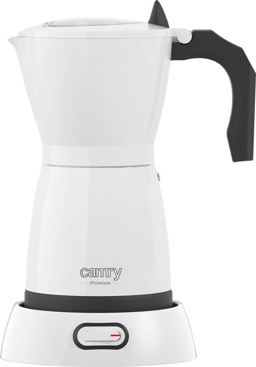 Camry CR 4415w Caffettiera elettrica Moka, Bianco/Nero (6 T.)