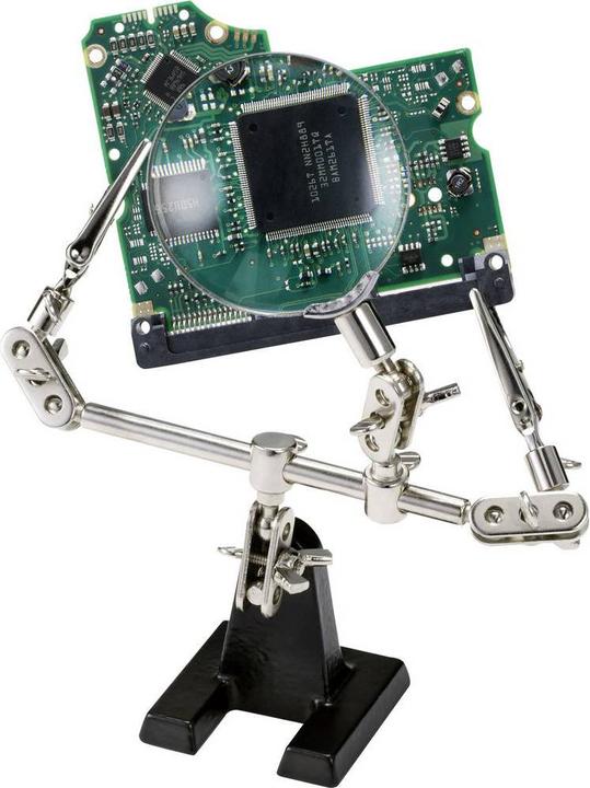 Actual product image Toolcraft Third hand with real glass magnifier