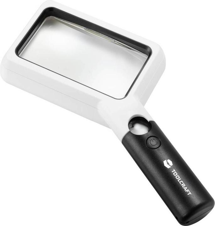 Produktbild Toolcraft Quadratische LED-Handlupe (50 lm)
