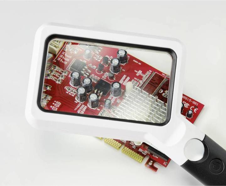 Produktbild Toolcraft Quadratische LED-Handlupe (50 lm)