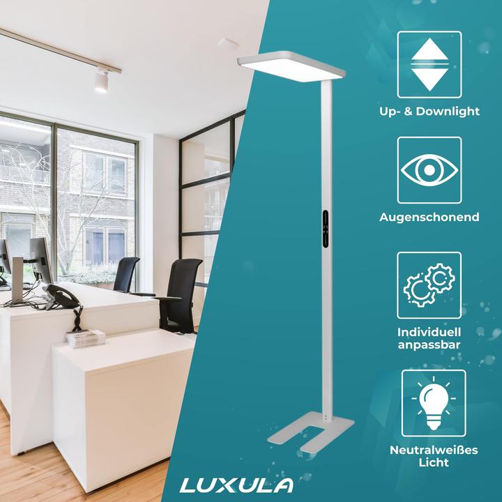 Produktbild Luxula LED Büro-Stehleuchte, Up/Down, weiss (7000 lm)