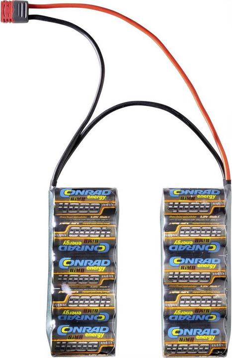 Produktbild Conrad energy Modelbau-Akkupack (NiMH), 12V, 4000mAh, Sub-C, T connector (12 V, 4000 mAh)
