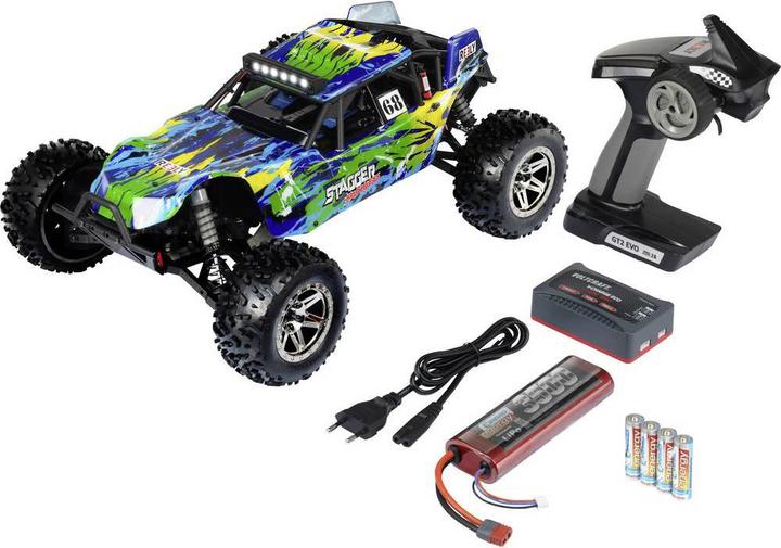 Produktbild Reely 110 Elektro buggy Stagger BL RTR Super Combo (RTR Ready-to-Run)