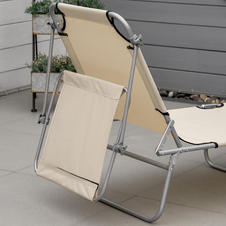 Produktbild Outsunny Sonnenliege mit Sonnenschutz (187 cm)