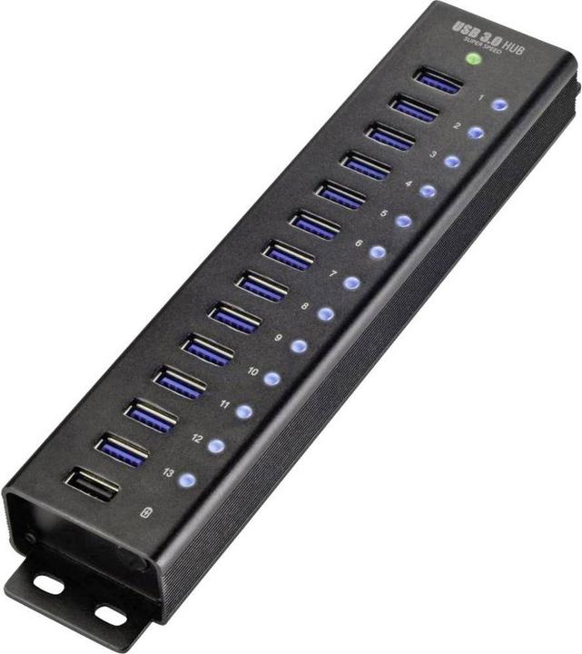 Immagine prodotto Renkforce Hub USB 3.0 a 13+1 porte con Alum (USB-A, 13 Porti)