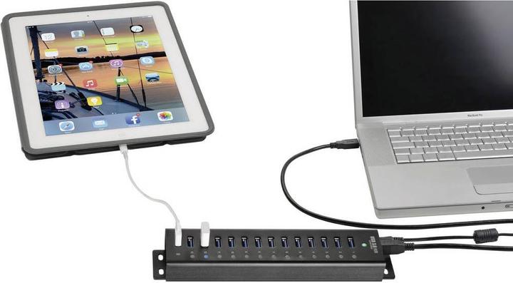 Immagine prodotto Renkforce Hub USB 3.0 a 13+1 porte con Alum (USB-A, 13 Porti)