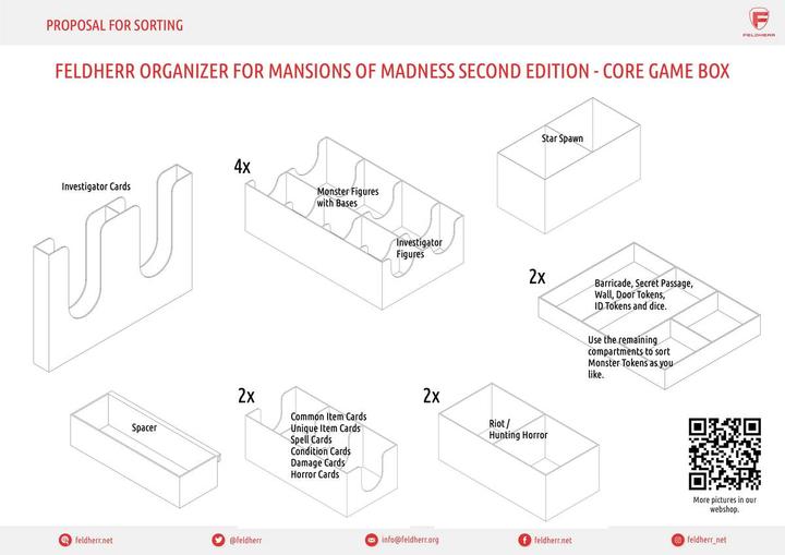 Actual product image Feldherr ORG101 - Organiser for Mansions of Madness Second Edition - Basic Game Box