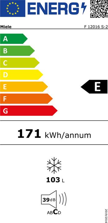 Energie-Label Miele F 12016 S-2 (Freistehend, 103 l)
