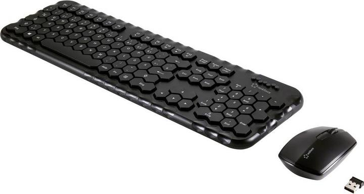 Actual product image Renkforce RF-KMC-500 Wireless keyboard and mouse set 2.4 GHz (DE, Wireless)