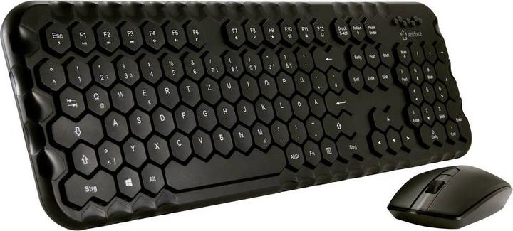 Actual product image Renkforce RF-KMC-500 Wireless keyboard and mouse set 2.4 GHz (DE, Wireless)