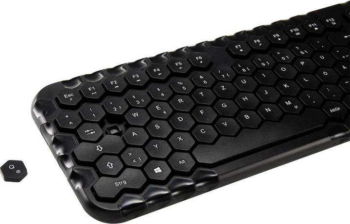 Actual product image Renkforce RF-KMC-500 Wireless keyboard and mouse set 2.4 GHz (DE, Wireless)
