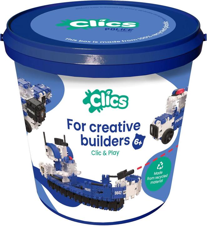 Actual product image Clics Police bricks in a bucket