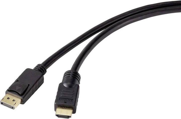 Renkforce DisplayPort HDMI connection cable 20 m with ferrite core (20 m, HDMI, DisplayPort)