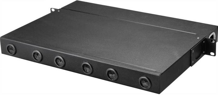 Produktbild Renkforce Modulares Rangierfeld, LWL/MPO oder MTP und RJ45/Koax, 1 HE, 19”³ (Kabeldurchlass, 31.13 cm)
