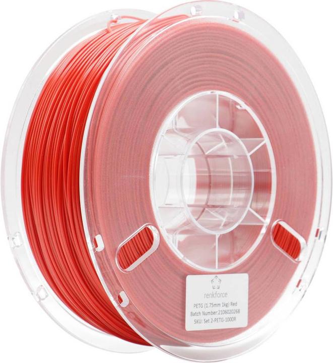 Immagine prodotto Renkforce Set di prova per filamenti PETG (PETG, 1.75 mm, 1000 g, Rosso)